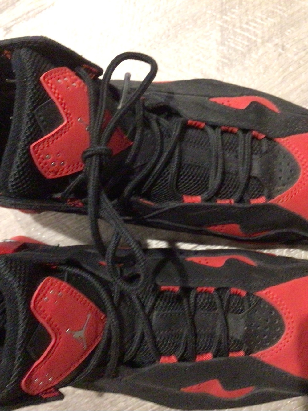 Jordan High-Top Basketball Sneakers in Black & Red - Picture 4 of 5
